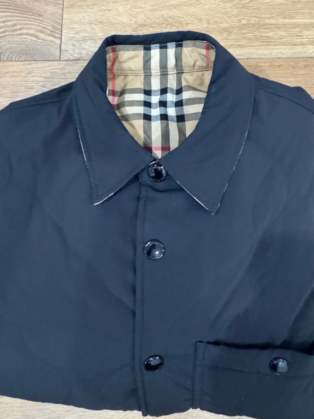 Burberry - Reversible Quilted Nylon Jacket with Signature Burberry Pattern - Picture 11 of 13